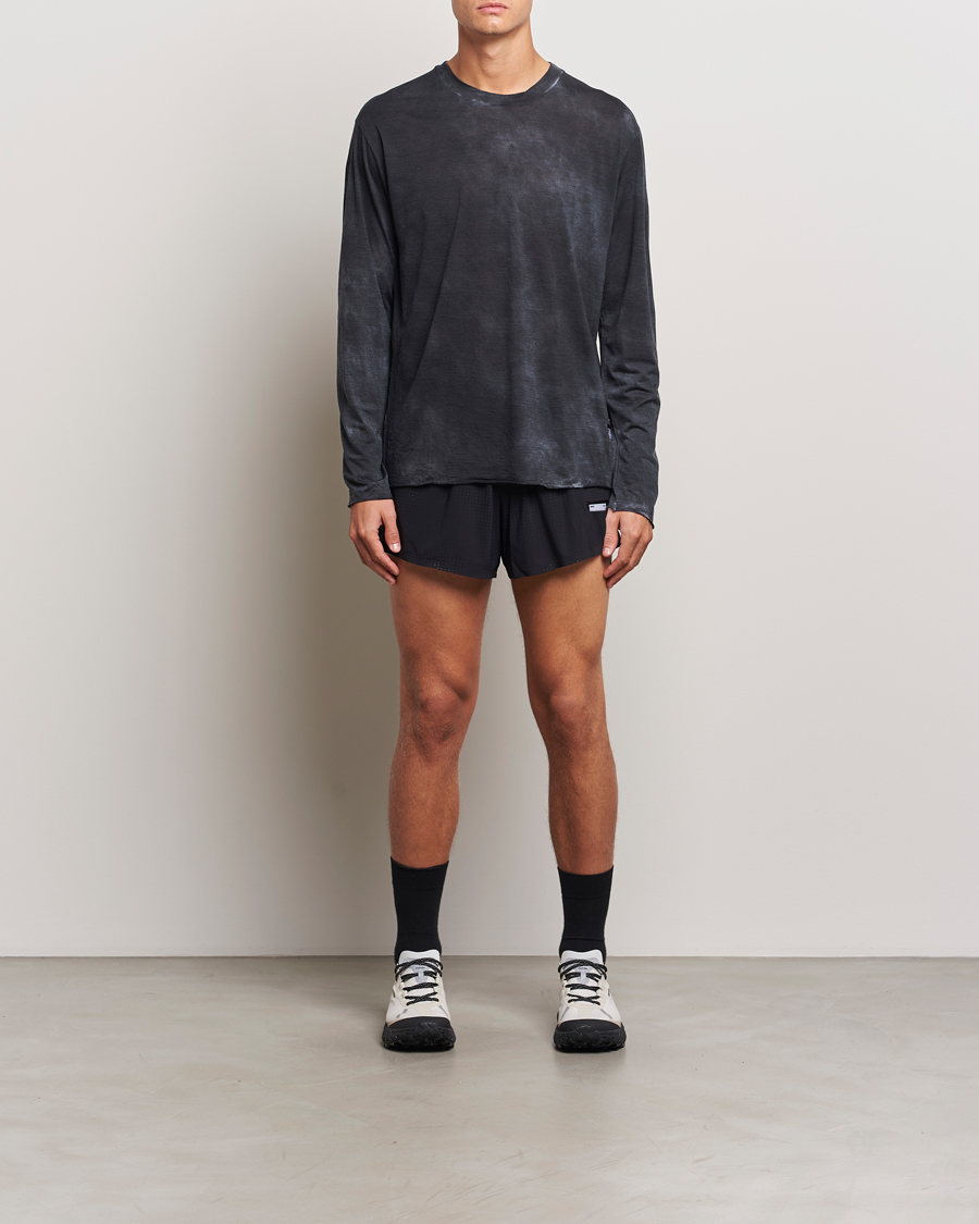 Homme | T-shirts | Satisfy | CloudMerino Long Sleeve T-Shirt Sun Bleached Black