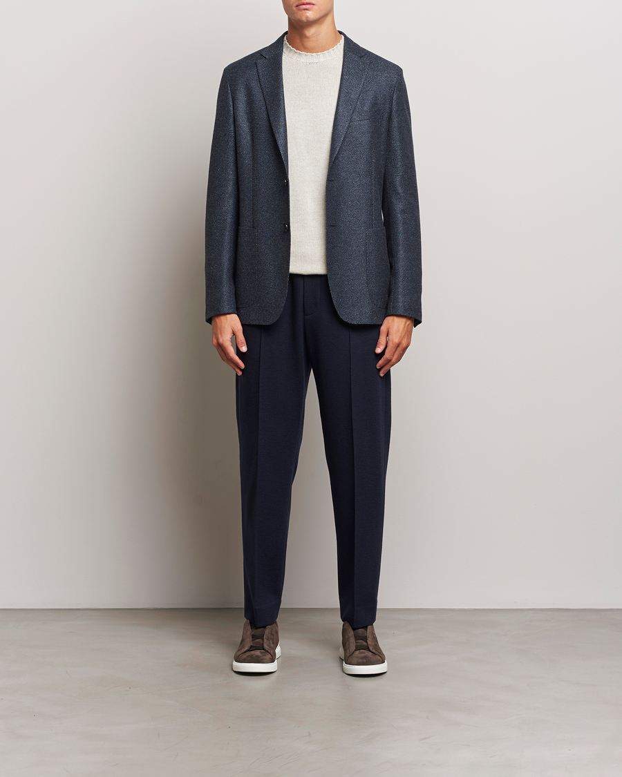 Homme | Blazers | Zegna | Unconstructed Wool/Cashmere Blazer Dark Blue