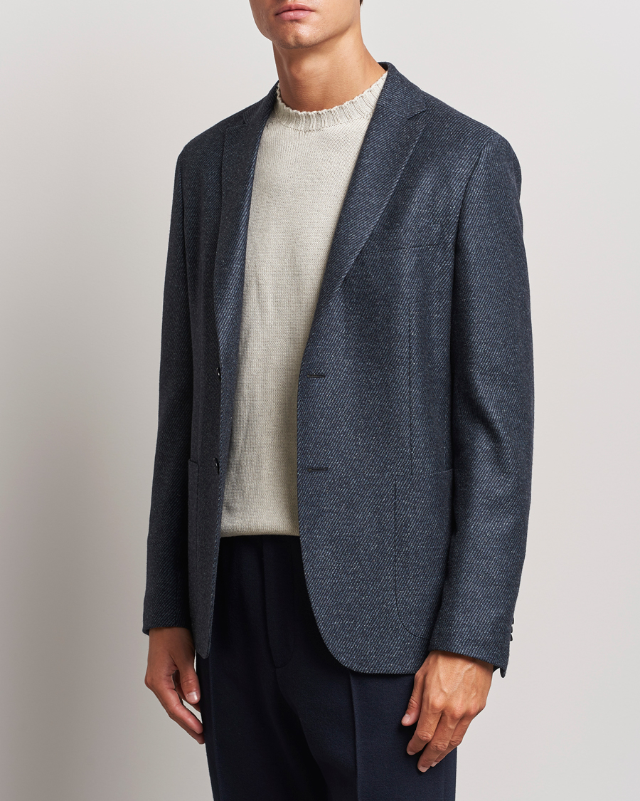 Homme | Blazers | Zegna | Unconstructed Wool/Cashmere Blazer Dark Blue