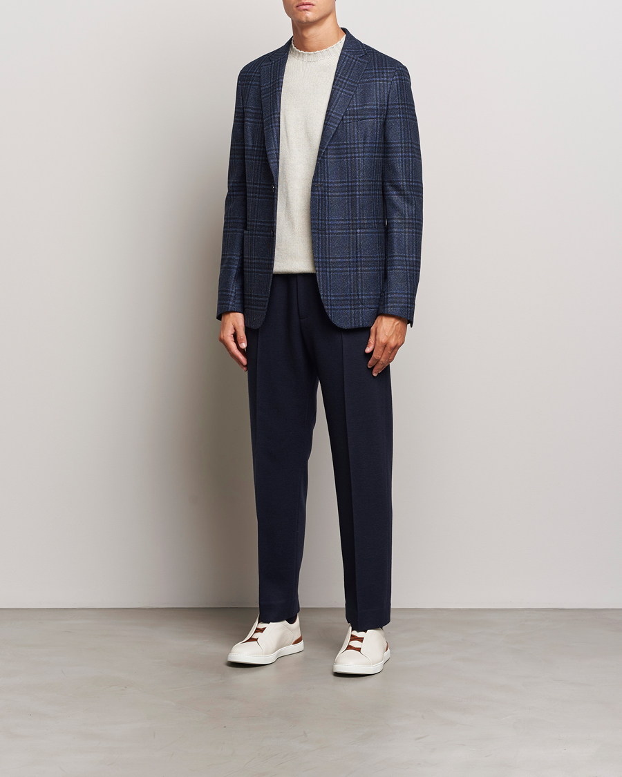 Homme | Blazers | Zegna | Unconstructed Wool/Silk Blazer Navy Check