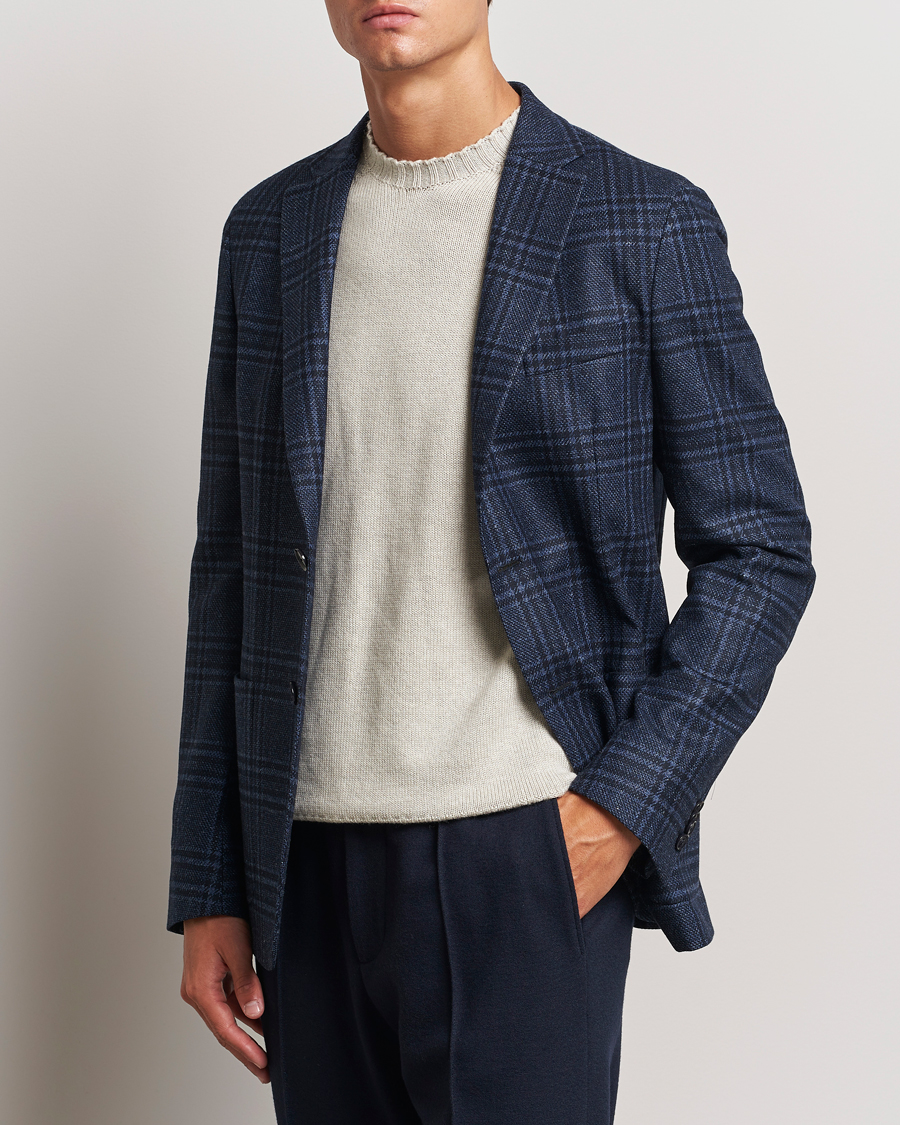 Homme | Blazers | Zegna | Unconstructed Wool/Silk Blazer Navy Check