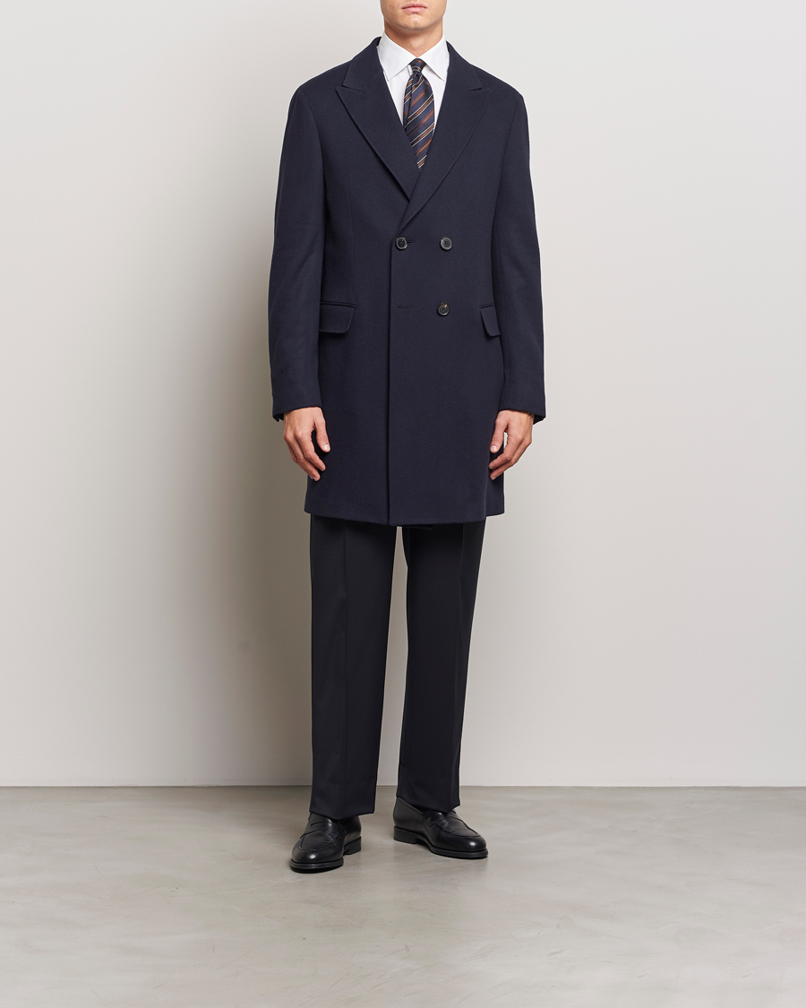 Homme | Manteaux Et Vestes | Zegna | Wool/Cashmere Double Breasted Coat Navy