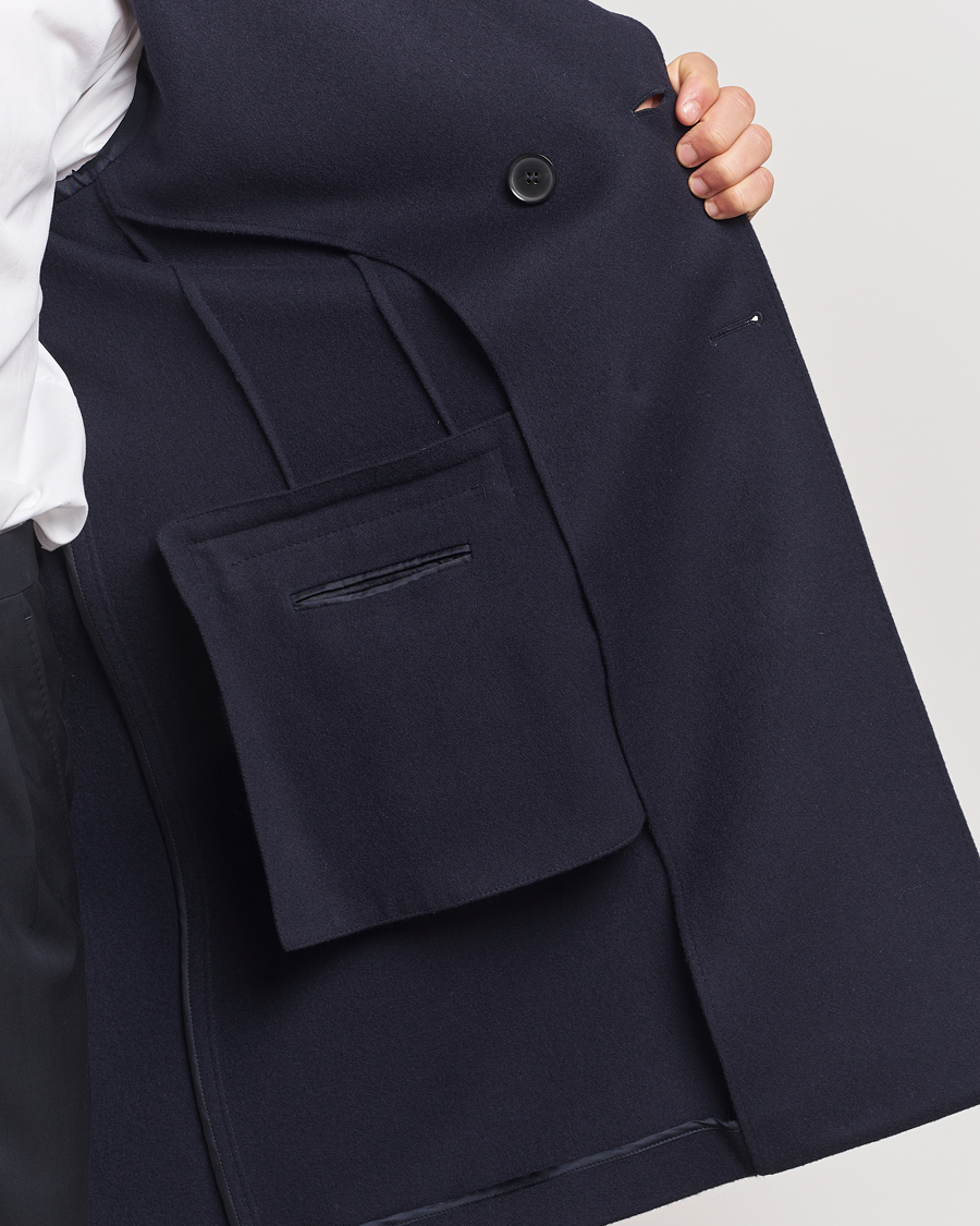 Homme | Manteaux Et Vestes | Zegna | Wool/Cashmere Double Breasted Coat Navy