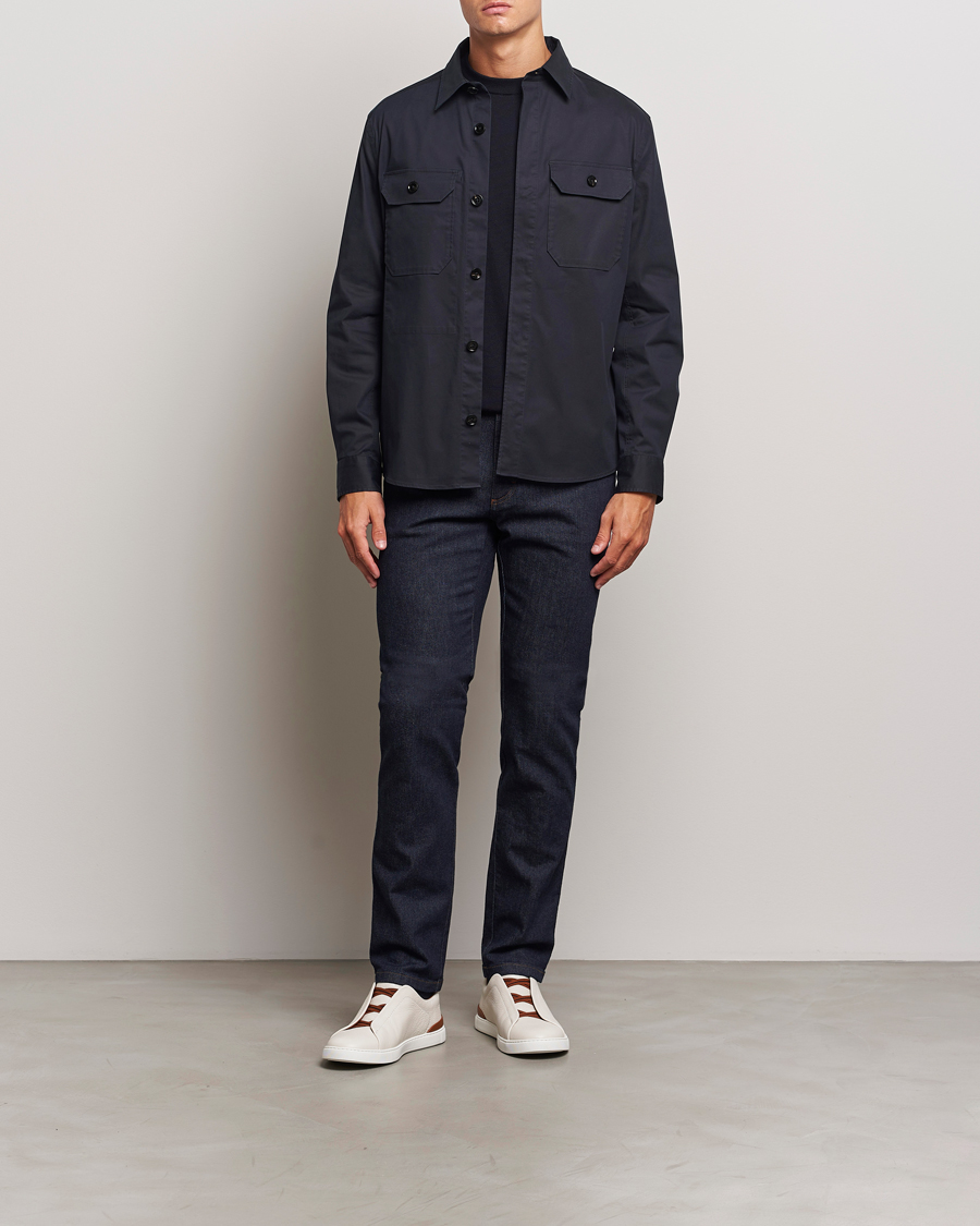 Homme | Chemises | Zegna | Cotton Overshirt Navy