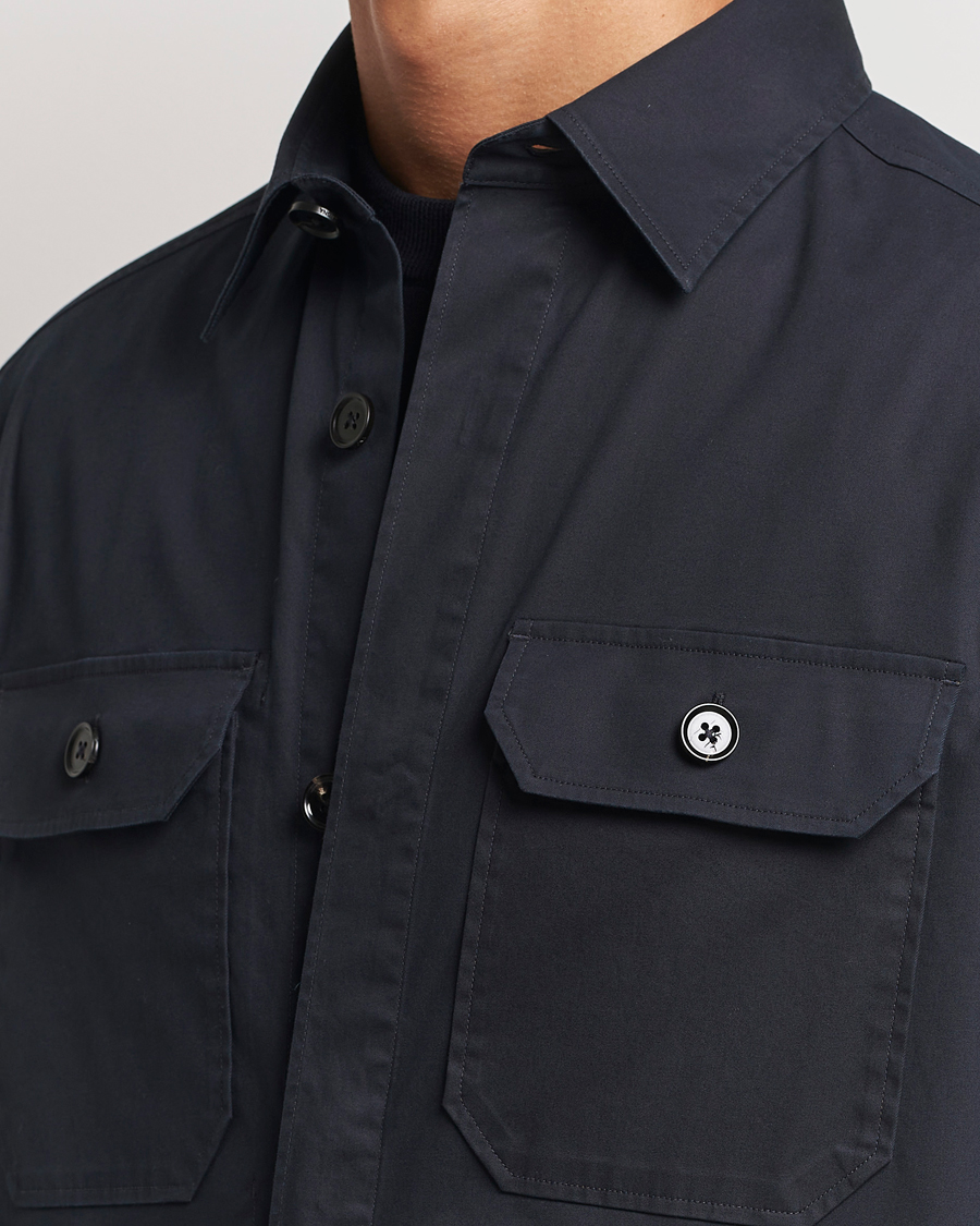 Homme | Chemises | Zegna | Cotton Overshirt Navy
