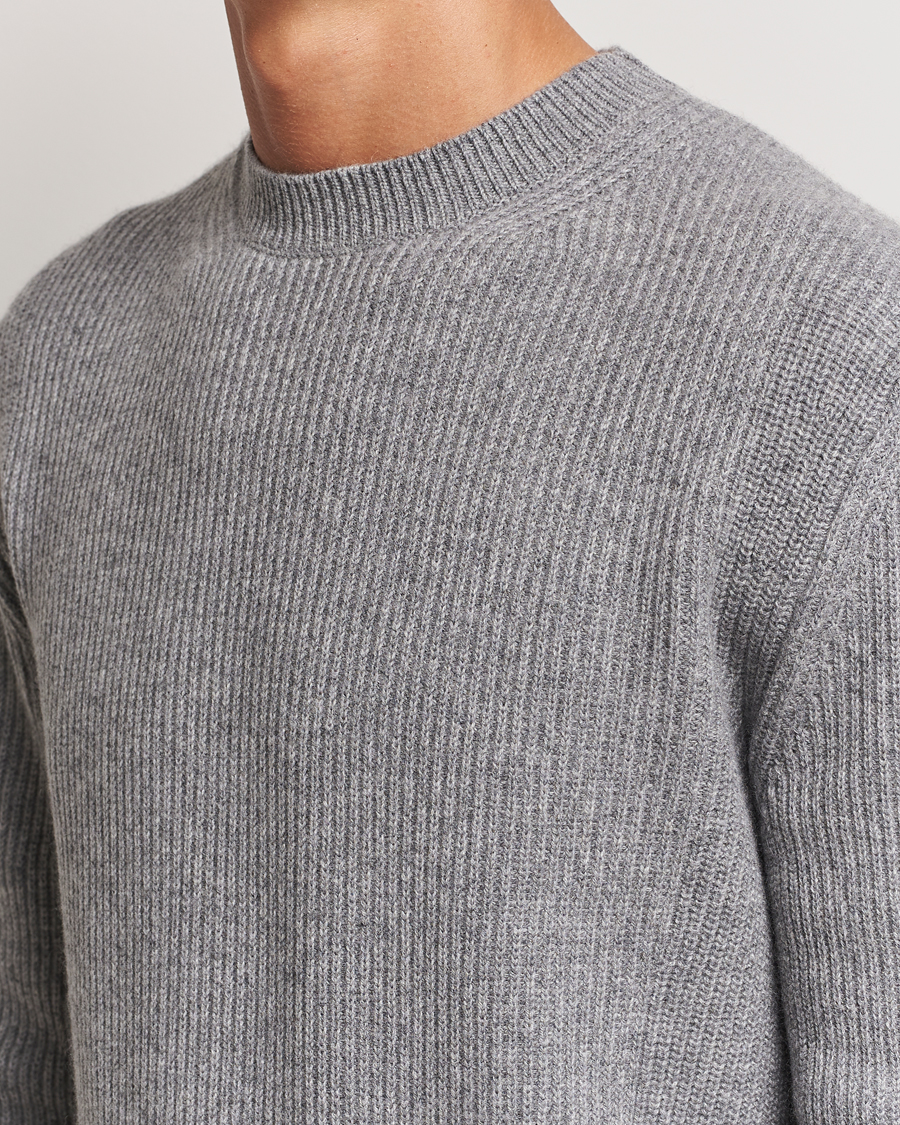 Homme | Pulls Et Tricots | Zegna | Oasi Cashmere Rib Crewneck Grey Melange
