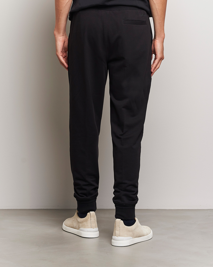 Homme | Pantalons | Zegna | Cotton Stretch Drawstring Pants Black