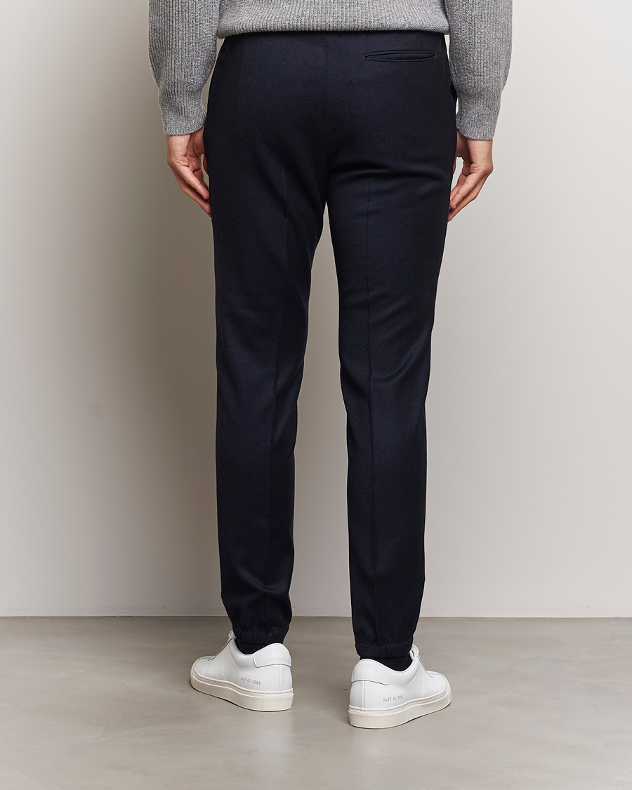 Homme | Pantalons | Zegna | Techmerino Flannel Drawstring Pants Navy