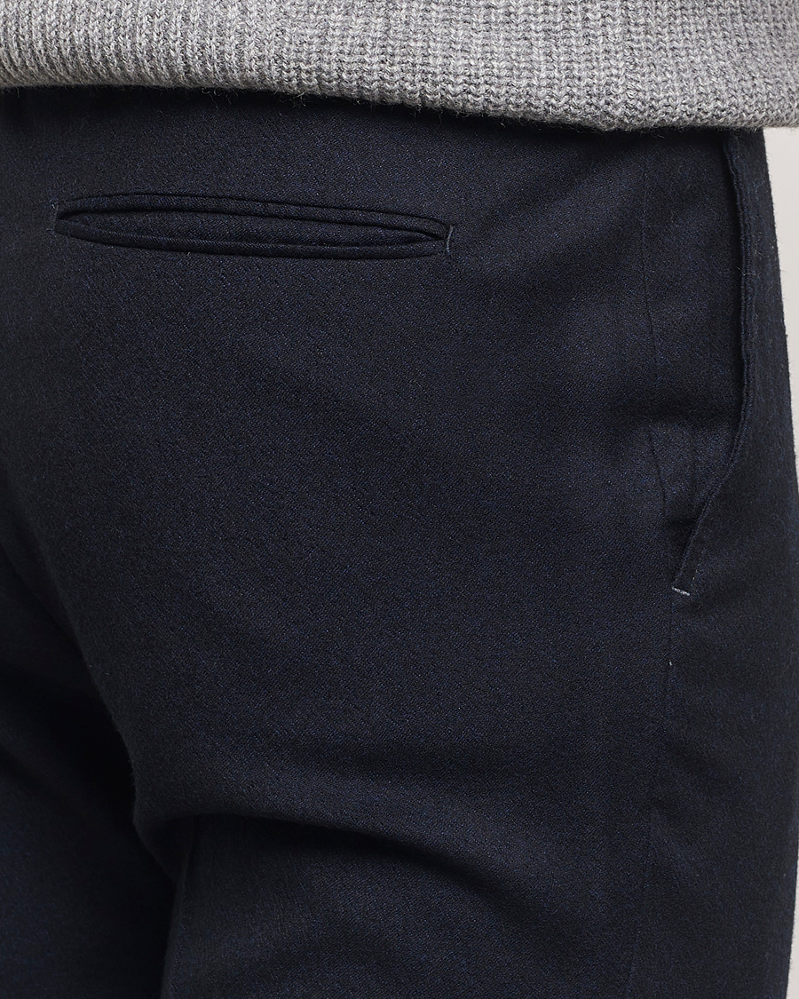 Homme | Pantalons | Zegna | Techmerino Flannel Drawstring Pants Navy