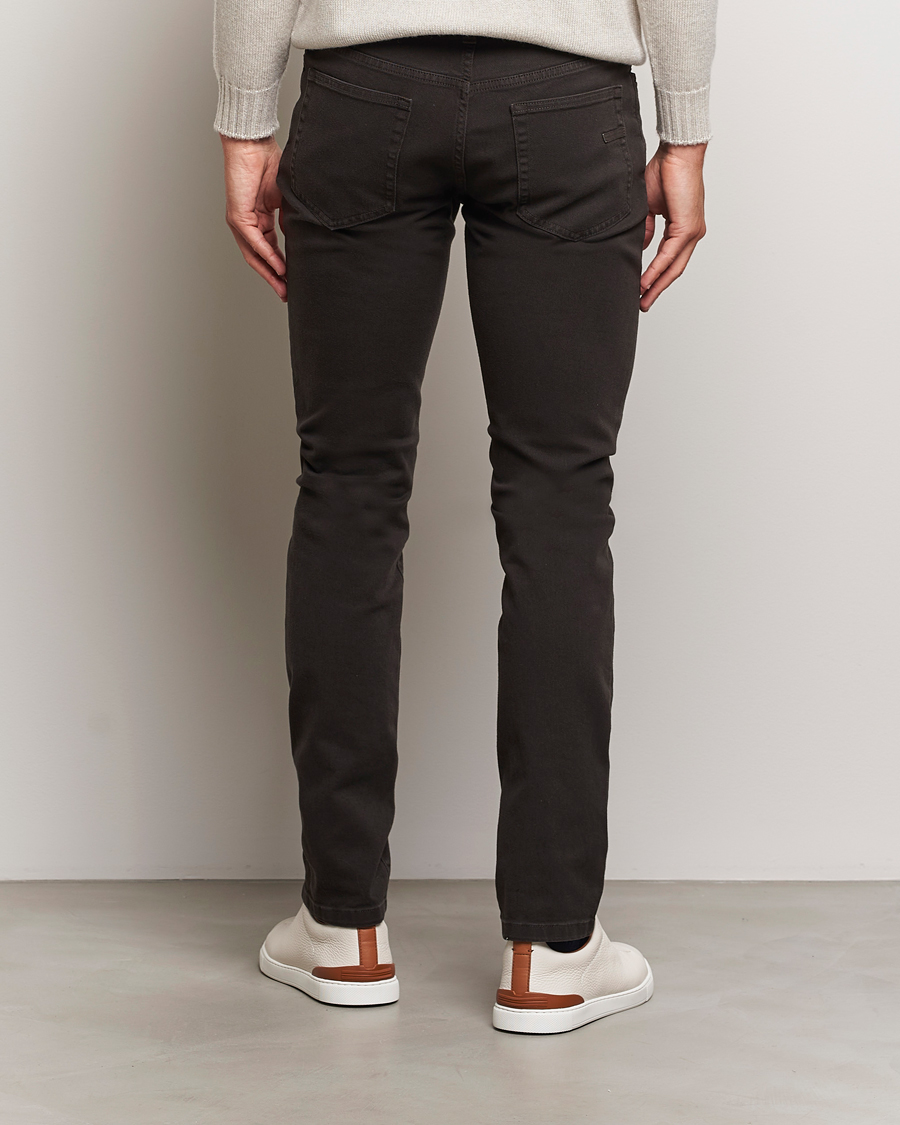 Homme | Pantalons | Zegna | 5-Pocket Comfort Denim Pants Dark Brown