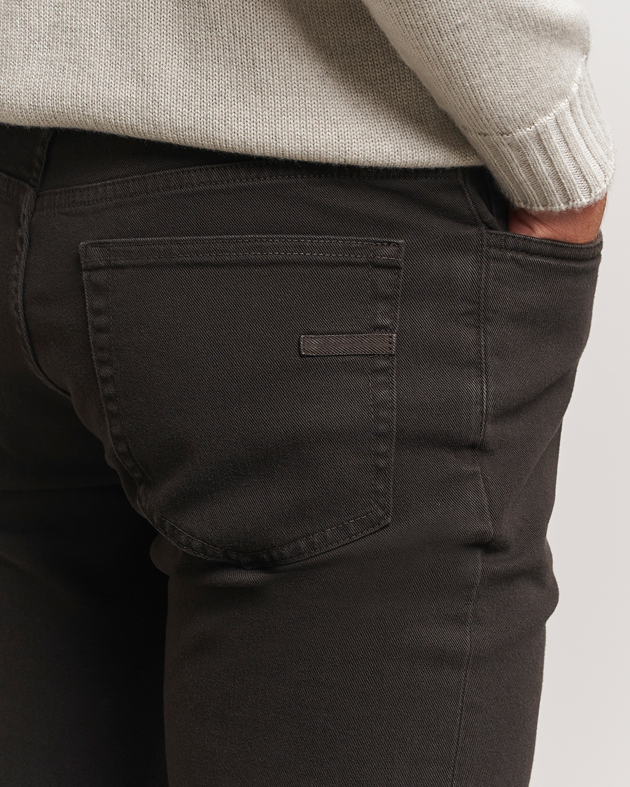 Homme | Pantalons | Zegna | 5-Pocket Comfort Denim Pants Dark Brown