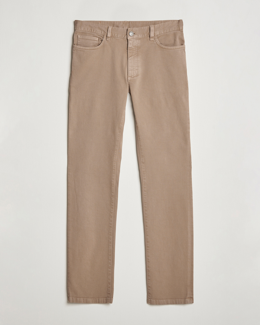 Homme | Pantalons | Zegna | 5-Pocket Comfort Denim Pants Beige
