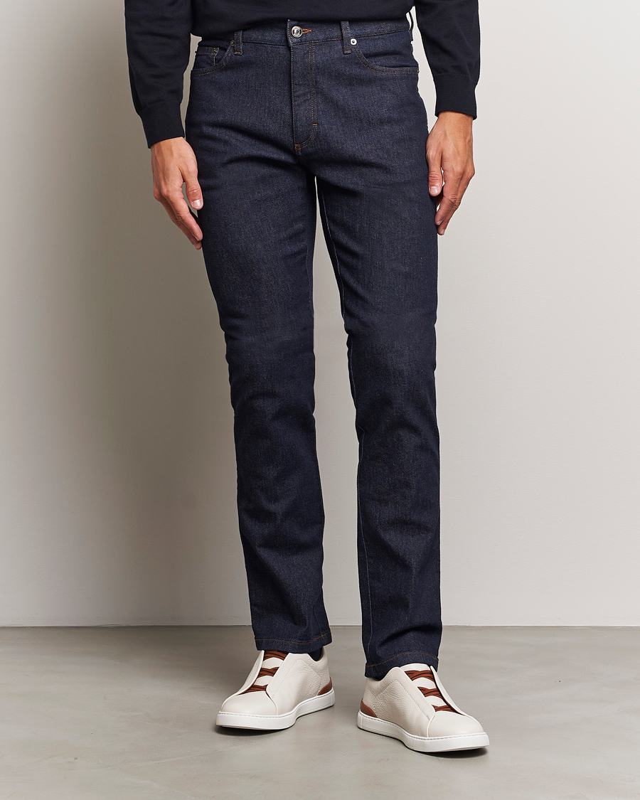 Homme | Jeans | Zegna | 5-Pocket Denim Jeans Dark Rinse