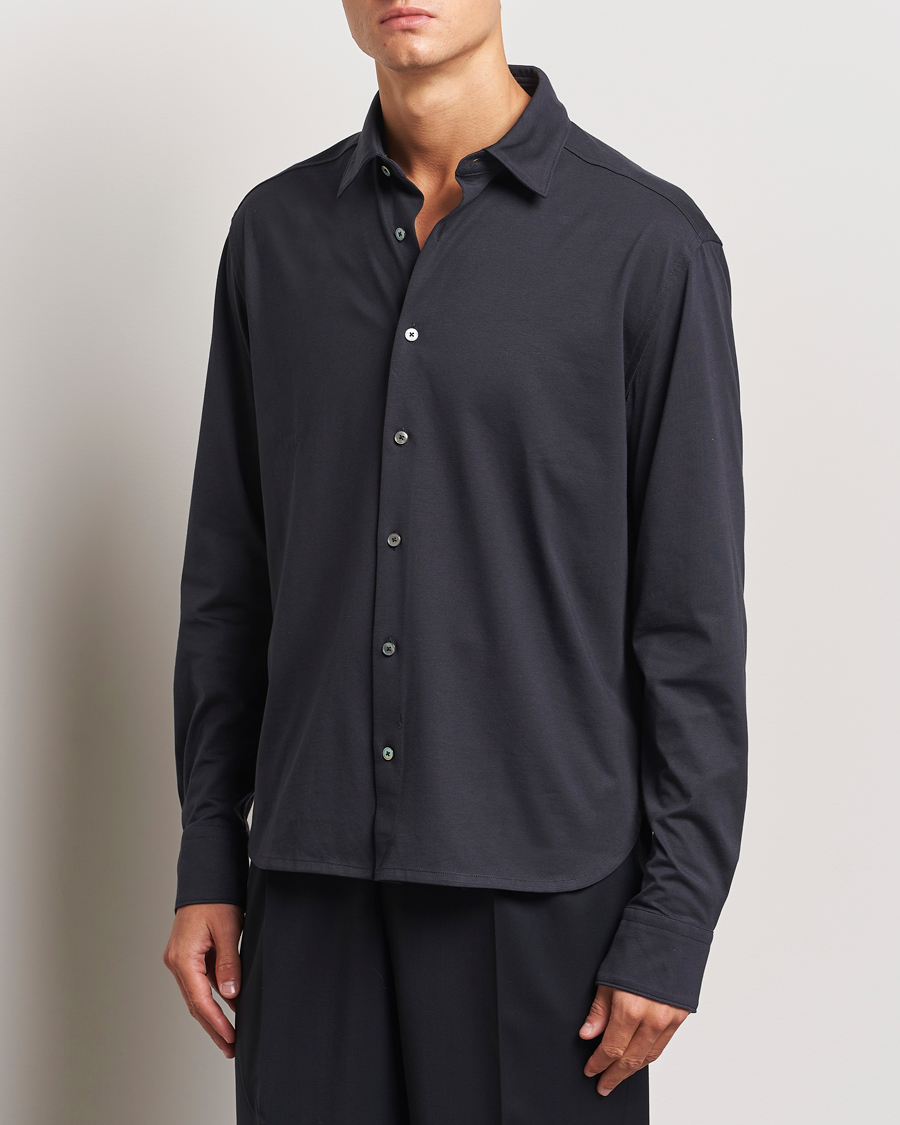 Homme | Chemises | Zegna | Cotton Jersey Shirt Navy