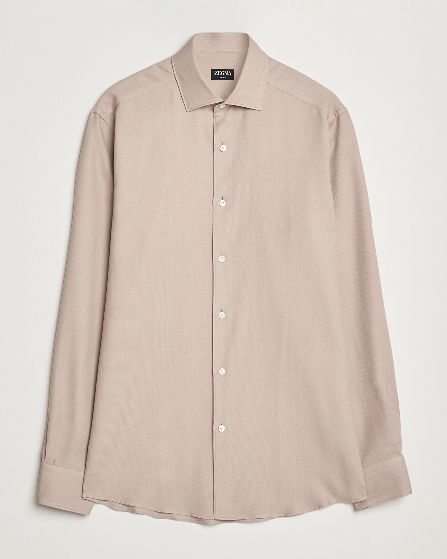 Homme | Chemises | Zegna | Cotton/Cashmere Shirt Beige