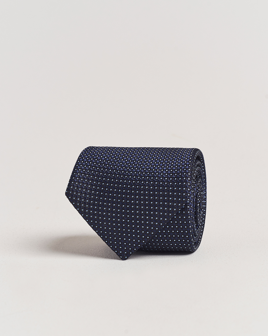 Homme | Zegna Jacquard Silk Tie Navy | Zegna | Jacquard Silk Tie Navy