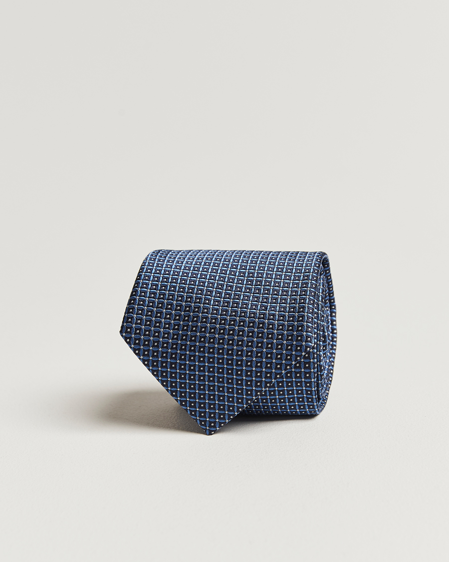 Homme | Zegna Jacquard Silk Tie Dark Blue | Zegna | Jacquard Silk Tie Dark Blue
