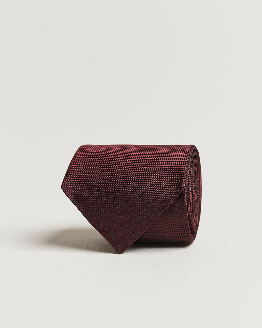 Homme | Zegna Micro Structure Silk Tie Burgundy | Zegna | Micro Structure Silk Tie Burgundy