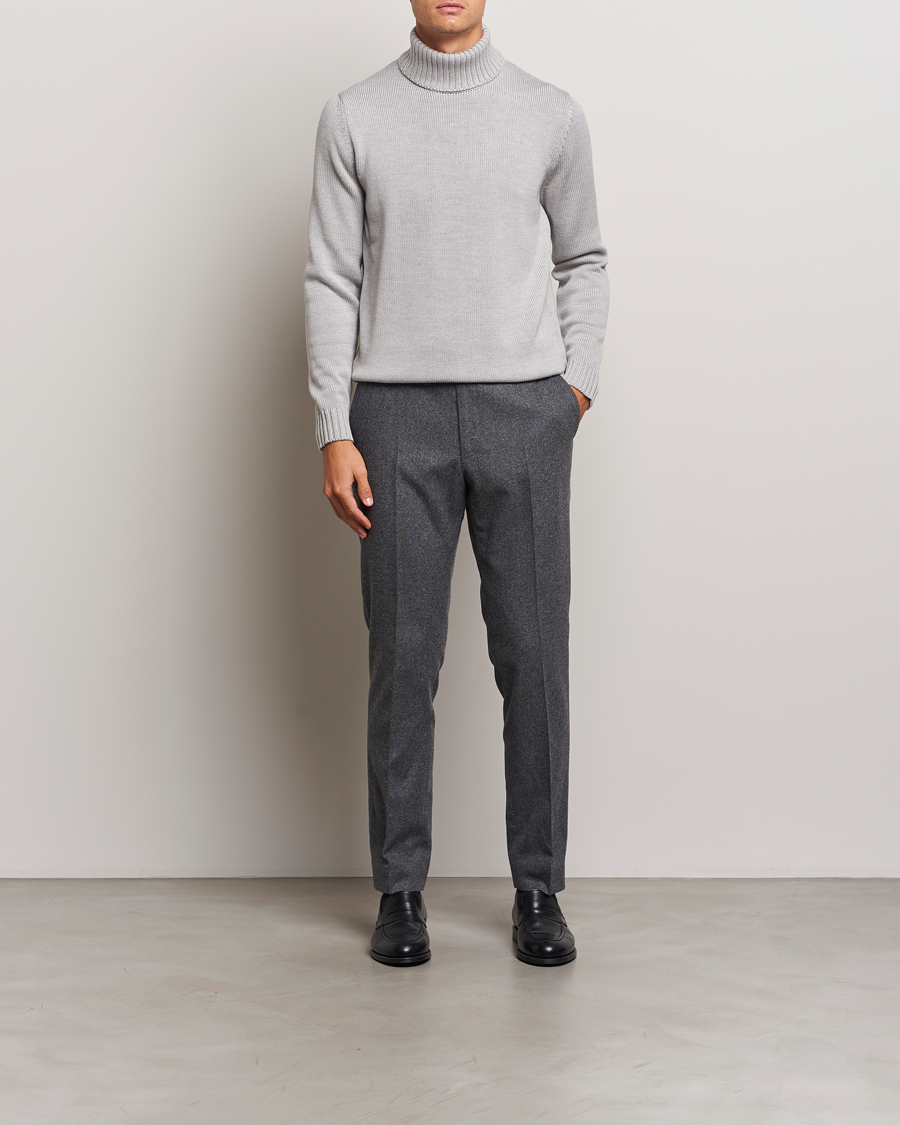 Homme | Pulls Et Tricots | Zanone | Virgin Merino Wool Rollneck Light Grey
