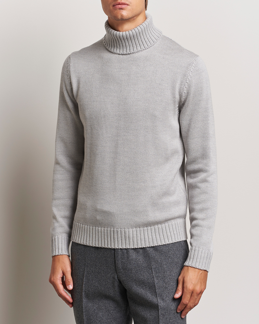 Homme | Pulls Et Tricots | Zanone | Virgin Merino Wool Rollneck Light Grey