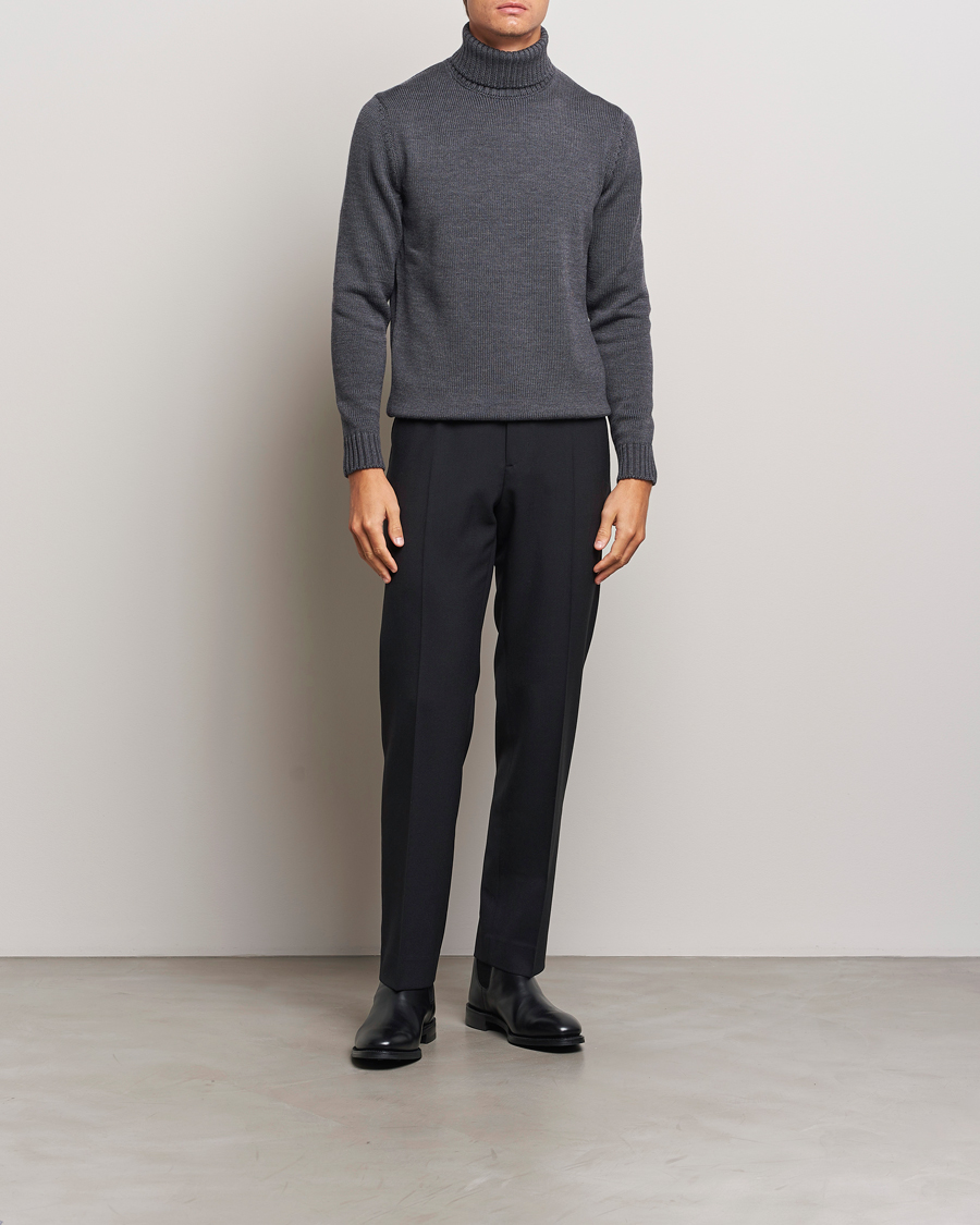 Homme | Pulls Et Tricots | Zanone | Virgin Merino Wool Rollneck Grey Melange