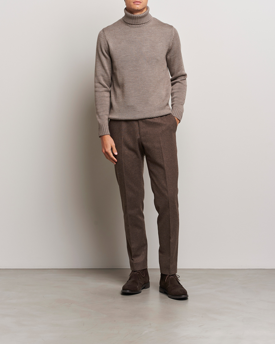 Homme | Pulls Et Tricots | Zanone | Virgin Merino Wool Rollneck Taupe
