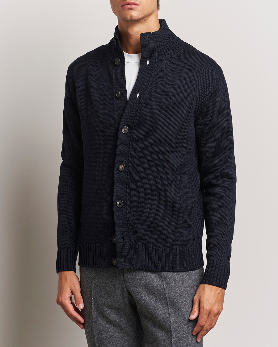 Homme | Pulls Et Tricots | Zanone | Virgin Merino Wool Chioto Cardigan Navy