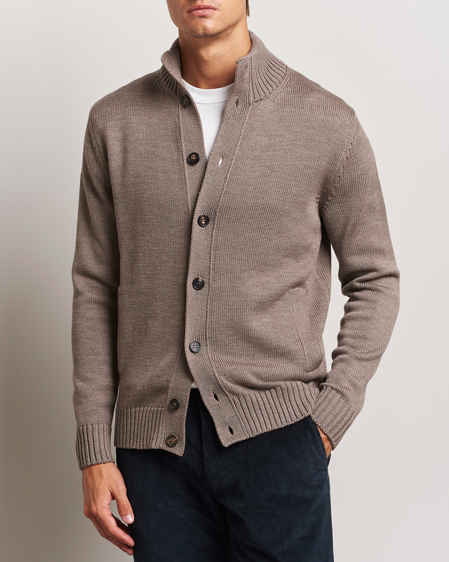 Homme | Pulls Et Tricots | Zanone | Virgin Merino Wool Chioto Cardigan Taupe