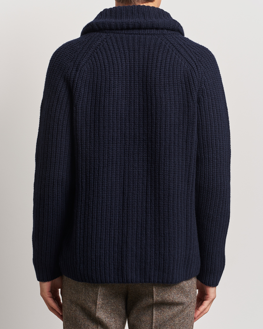 Homme | Pulls Et Tricots | Zanone | Shawl Collar Cardigan Navy