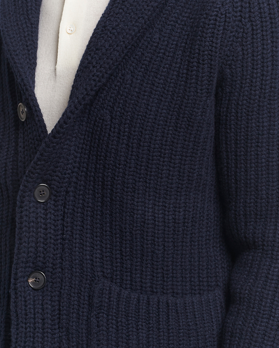Homme | Pulls Et Tricots | Zanone | Shawl Collar Cardigan Navy
