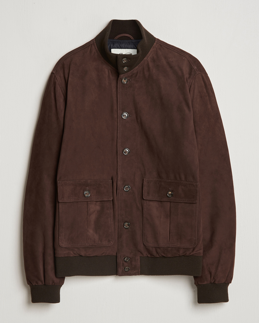 Homme | Manteaux Et Vestes | Valstar | Goose Down Valstarino Dark Brown Suede