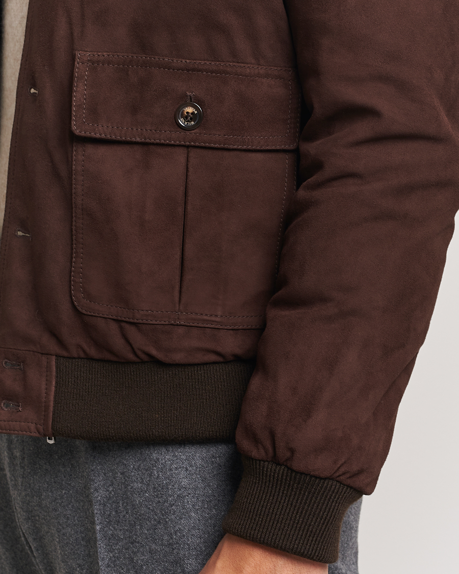 Homme | Manteaux Et Vestes | Valstar | Goose Down Valstarino Dark Brown Suede