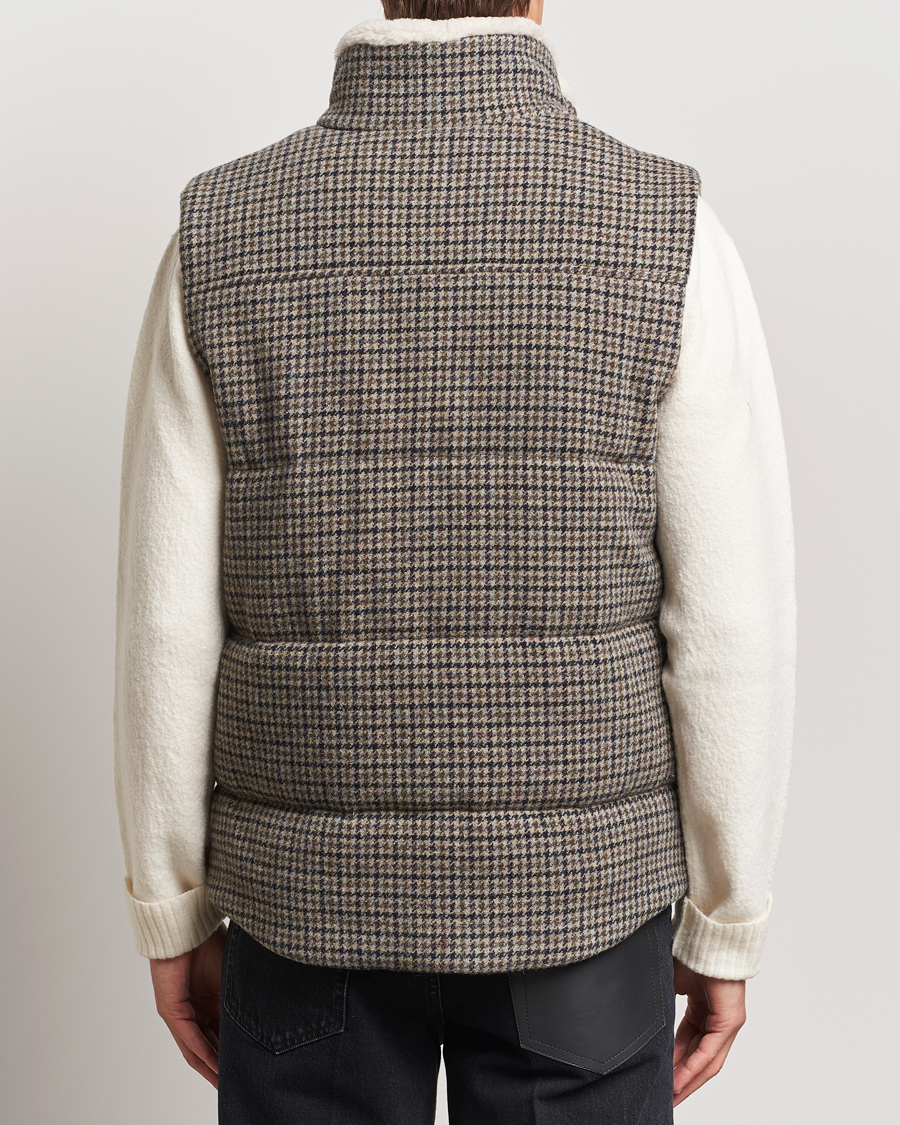 Homme | Manteaux Et Vestes | Valstar | Shearling Collar Down Vest Grey Houndstooth