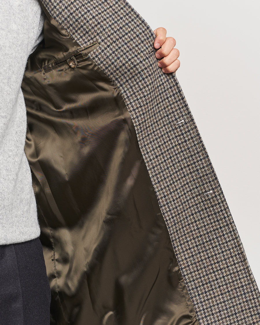Homme | Manteaux Et Vestes | Valstar | Marcello Wool Overcoat Grey Houndstooth