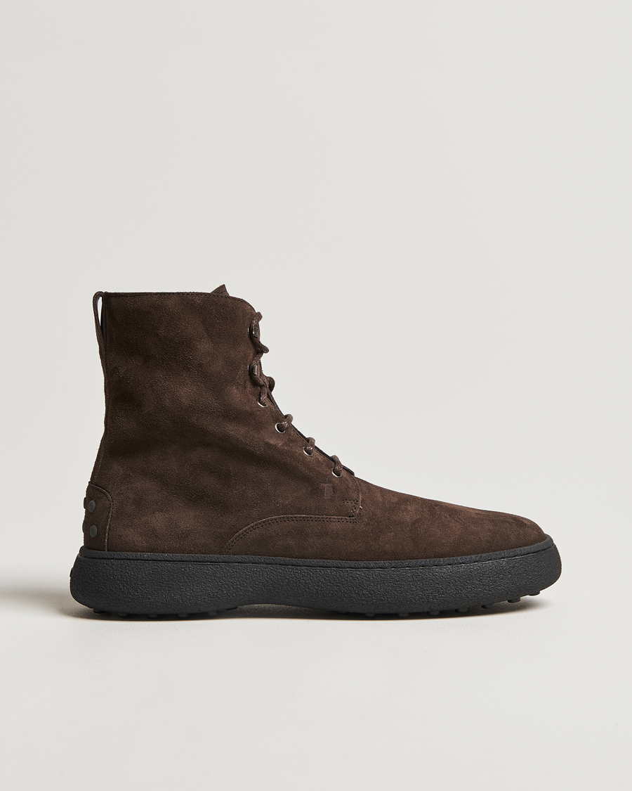 Homme | Tod's Gommino Winter Boots Dark Brown Suede | Tod's | Gommino Winter Boots Dark Brown Suede