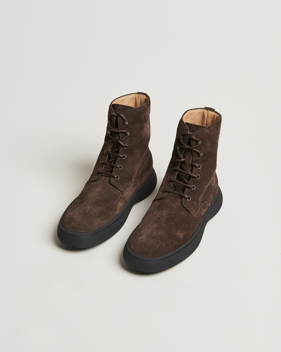 Homme | Tod's Gommino Winter Boots Dark Brown Suede | Tod's | Gommino Winter Boots Dark Brown Suede