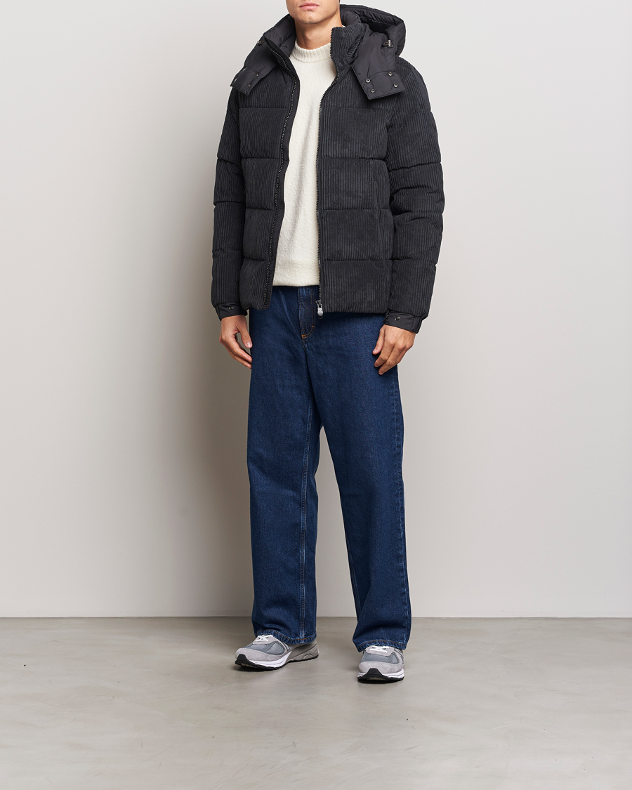 Homme | Manteaux Et Vestes | Save The Duck | Albus Cord Padded Puffer Jacket Black