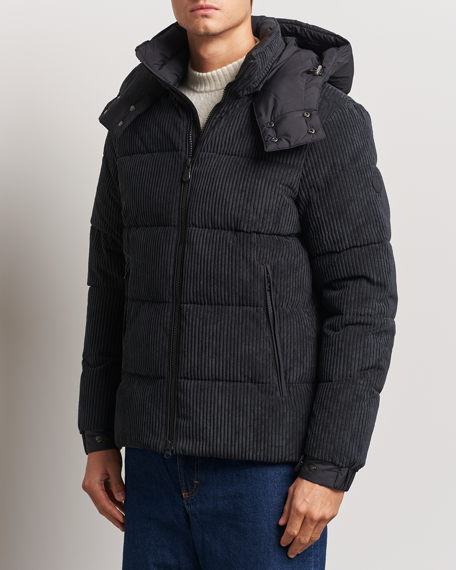 Homme | Manteaux Et Vestes | Save The Duck | Albus Cord Padded Puffer Jacket Black