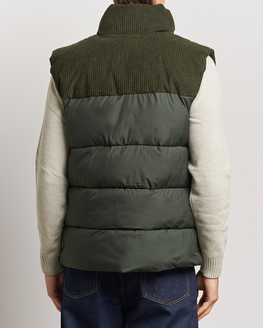 Homme | Manteaux Et Vestes | Save The Duck | Euriops Cord Padded Vest Land Green