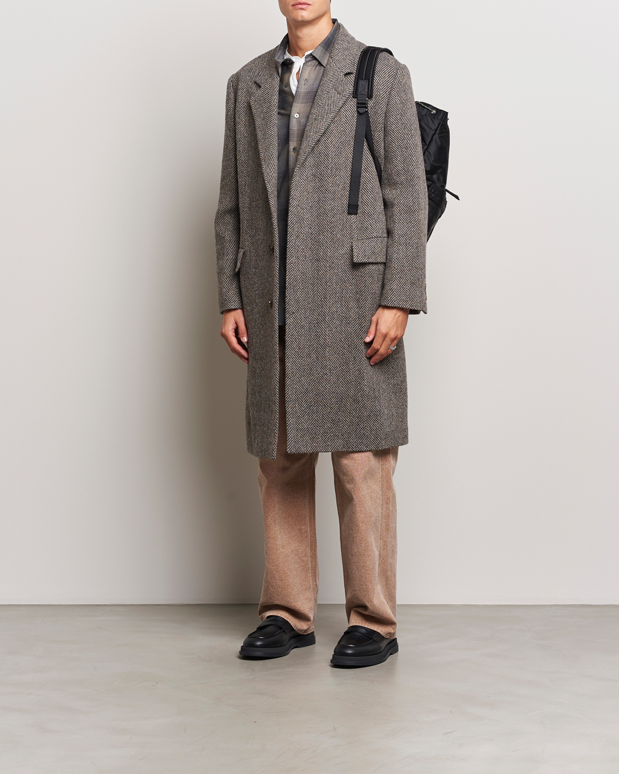 Homme | Manteaux Et Vestes | Auralee | Wool Tweed Chesterfield Coat Khaki