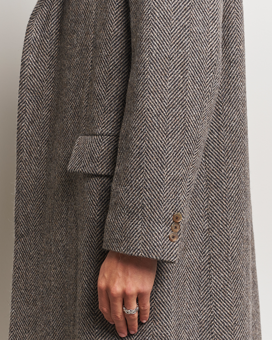 Homme | Manteaux Et Vestes | Auralee | Wool Tweed Chesterfield Coat Khaki