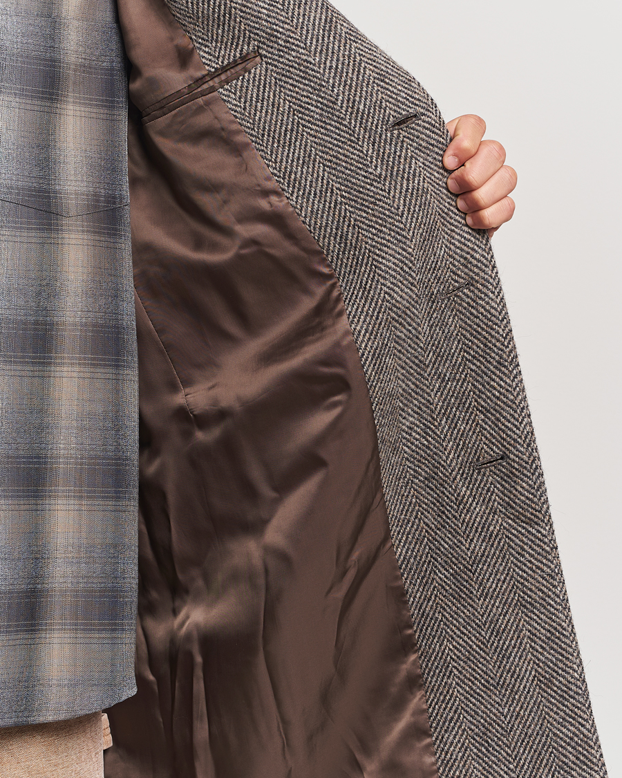 Homme | Manteaux Et Vestes | Auralee | Wool Tweed Chesterfield Coat Khaki