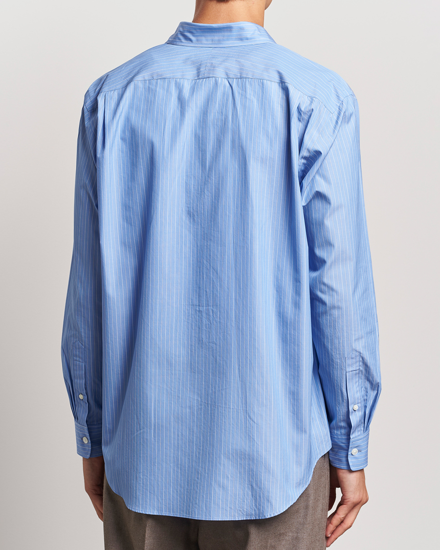 Homme | Chemises | Auralee | Suvin Cloth Striped Shirt Sax Blue