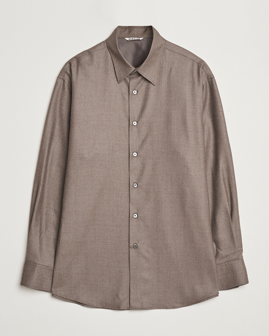 Homme | Chemises | Auralee | Superlight Wool Shirt Top Brown