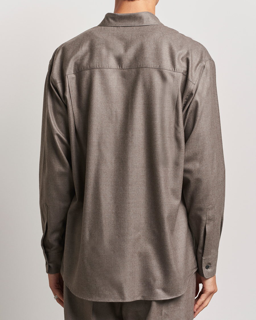 Homme | Chemises | Auralee | Superlight Wool Shirt Top Brown