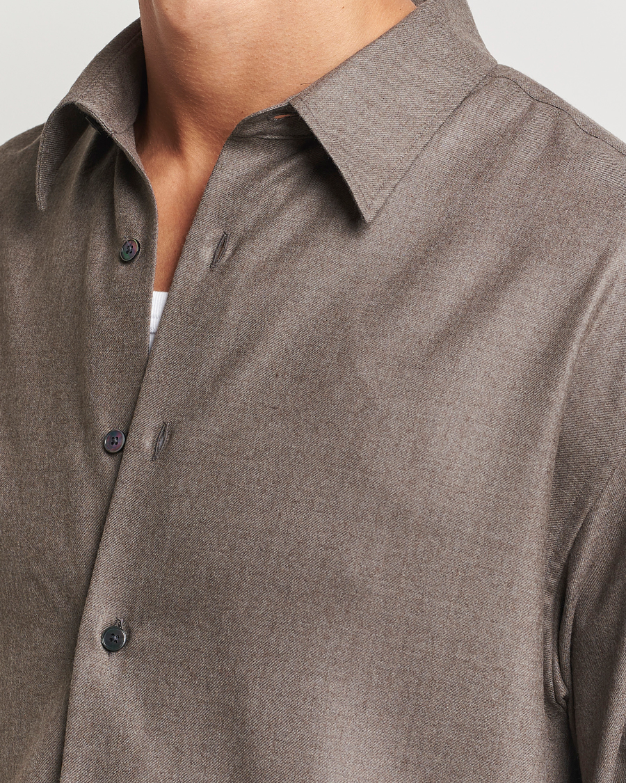 Homme | Chemises | Auralee | Superlight Wool Shirt Top Brown