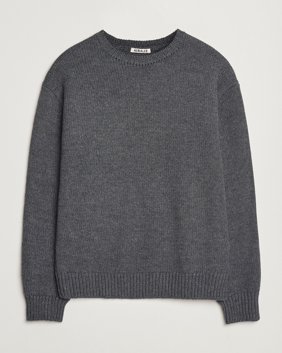 Homme | Pulls Et Tricots | Auralee | Soft Wool Cord Pullover Charcoal