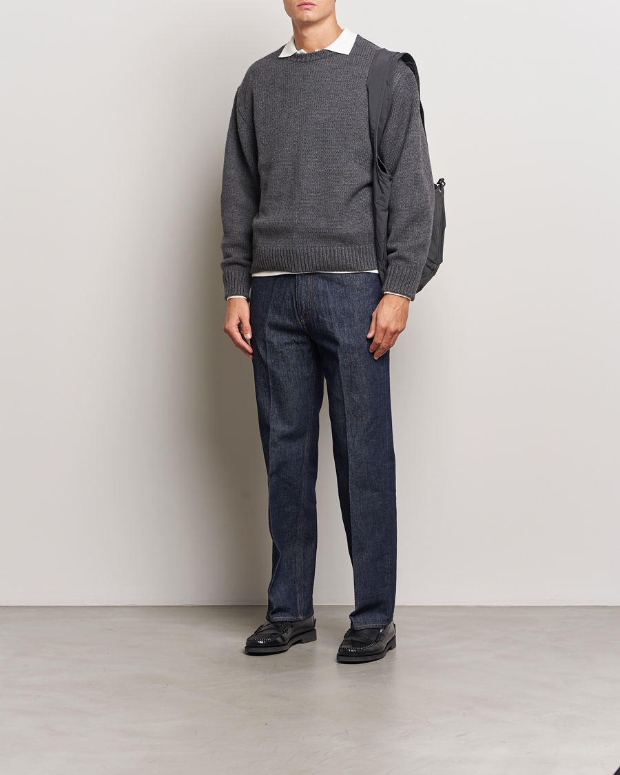 Homme | Pulls Et Tricots | Auralee | Soft Wool Cord Pullover Charcoal