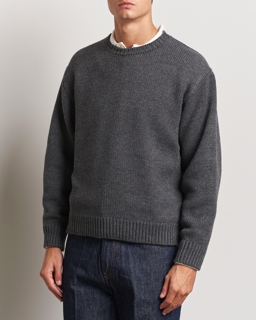 Homme | Pulls Et Tricots | Auralee | Soft Wool Cord Pullover Charcoal