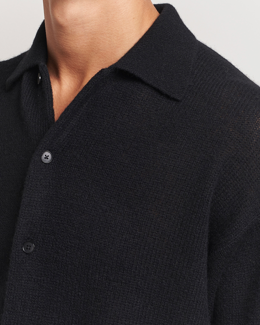 Homme | Pulls Et Tricots | Auralee | Shetland Wool/Cashmere Cardigan Black